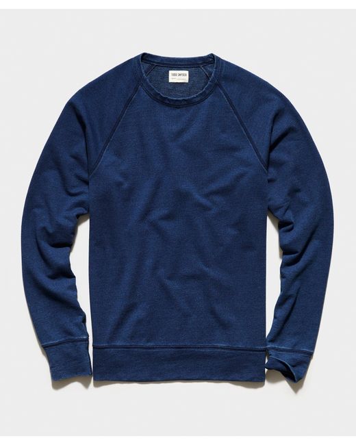 Todd Snyder Blue Surf Terry Sweatshirt for men