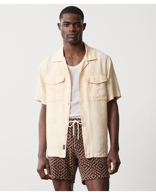 Todd Snyder Natural Linen Panama Shirt for men