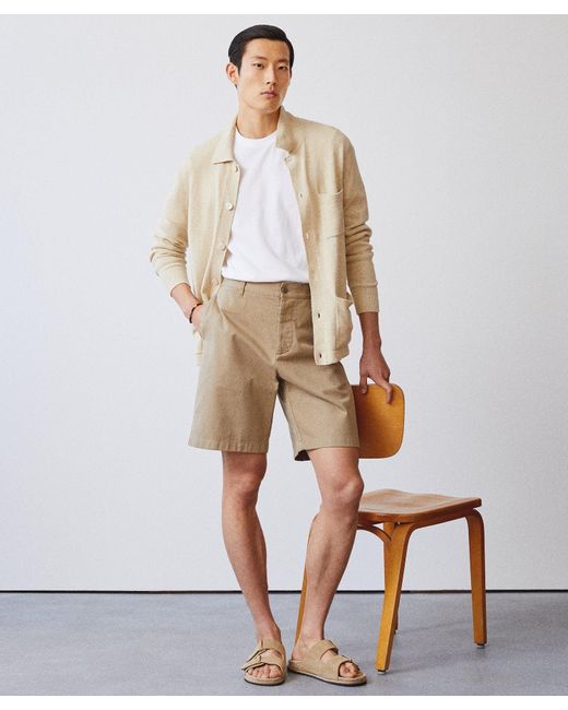 Todd Snyder Natural 9" Relaxed Chino Short for men