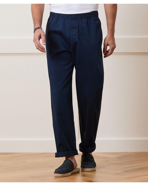 Todd Snyder Blue Relaxed Poplin Leisure Pant for men
