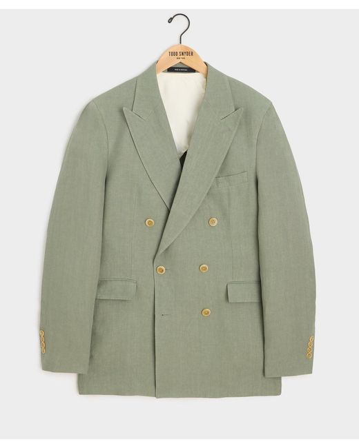 Todd Snyder Gray Italian Linen Double-breasted Jacket for men