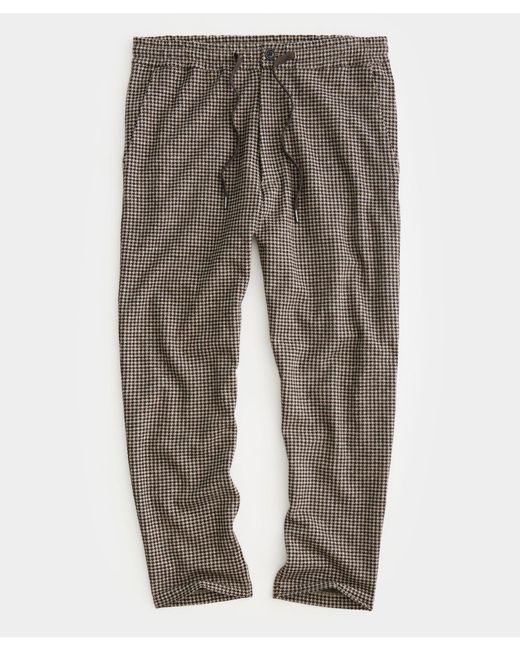 Todd Snyder Gray Wool Houndstooth Pant for men