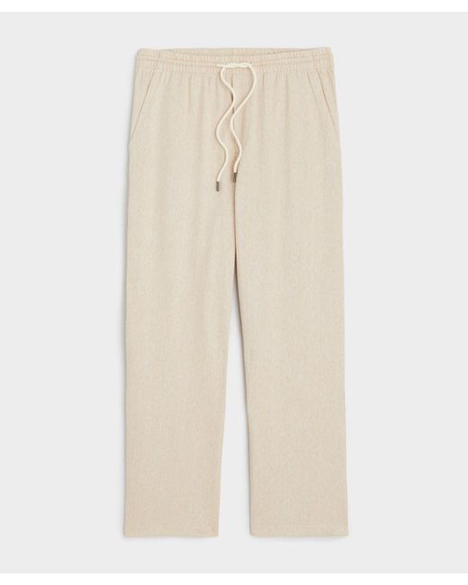 Todd Snyder Natural Linen Cotton Herringbone Beach Pant for men