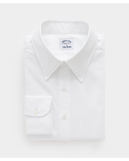 Todd Snyder White Hamilton + Long Point Collar Shirt for men