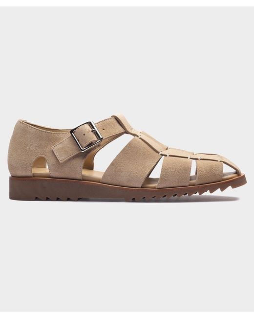 Paraboot Brown Nubuck Sandal for men
