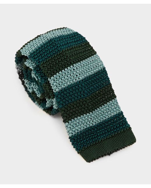 Todd Snyder Green Italian Silk Knit Tie for men