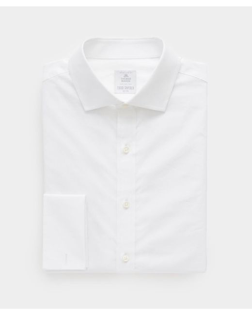 Todd Snyder White Plain Front Tuxedo Shirt for men