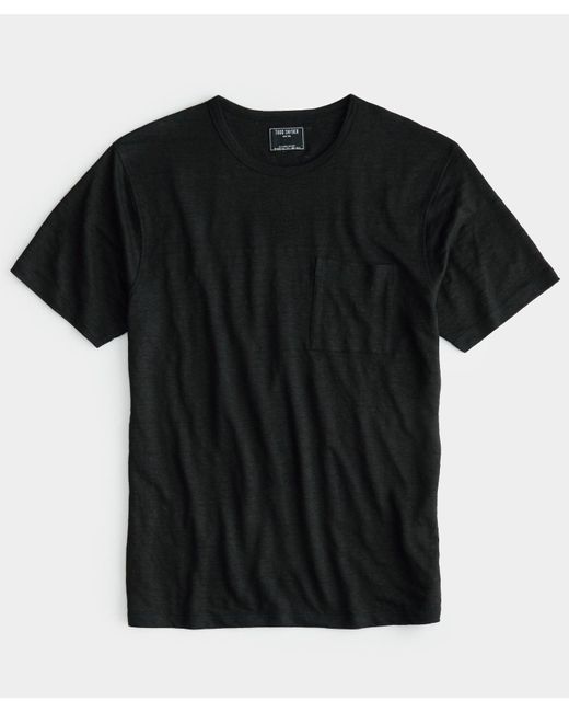 Todd Snyder Black Linen Jersey T-shirt for men