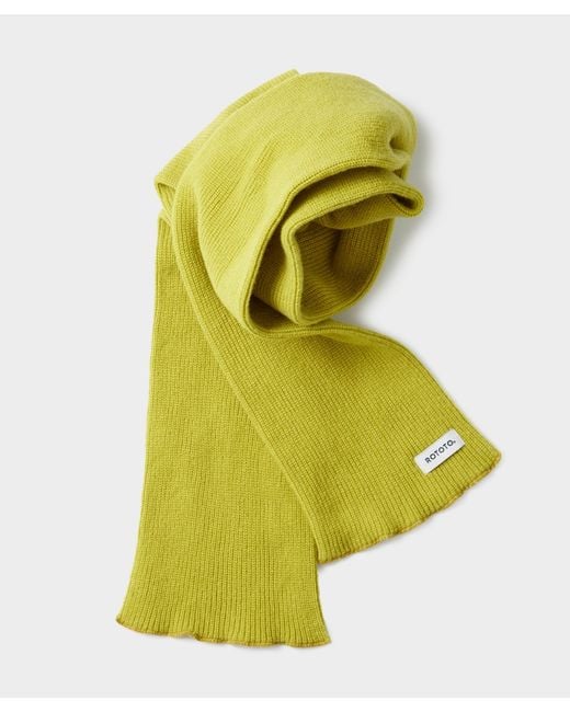 RoToTo Green Ribbed Scarf for men