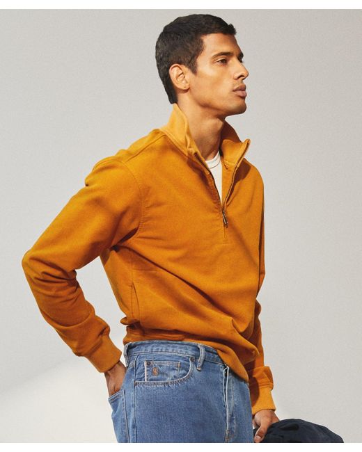 Todd Snyder Orange Cotton Half-zip Pullover for men