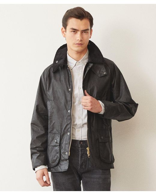 Barbour Gray Classic Bedale Wax Jacket for men