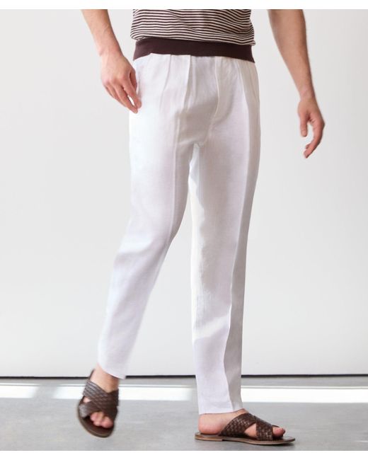 Todd Snyder White Irish Linen Gurkha Trouser for men