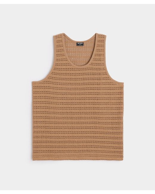 Todd Snyder Brown Open-knit Tank Top for men