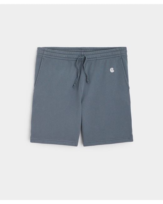 Todd Snyder Blue 7" Midweight Warm Up Short for men