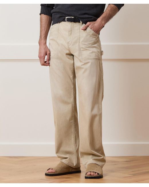 Todd Snyder Natural Relaxed Painter Jean for men
