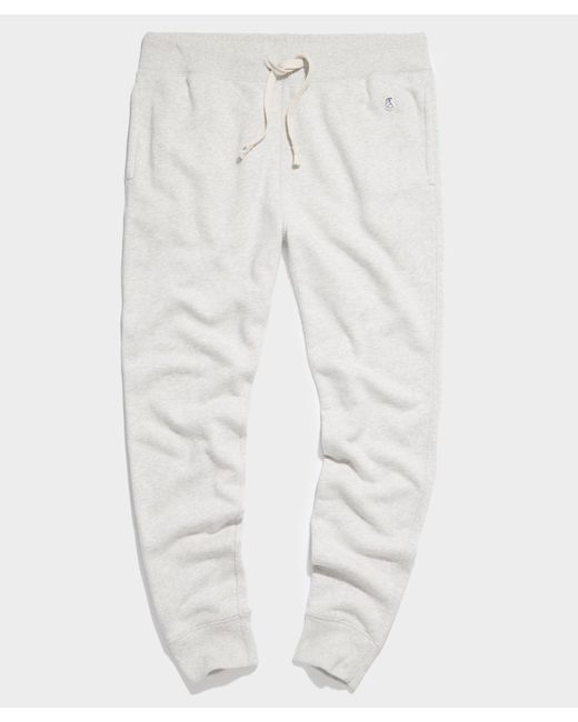Todd Snyder White Midweight Slim Jogger Sweatpant for men