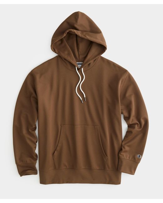Todd Snyder Brown Relaxed Interlock Jersey Hoodie for men