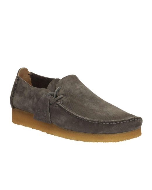 Clarks Gray Lugger Shoe In Charcoal for men