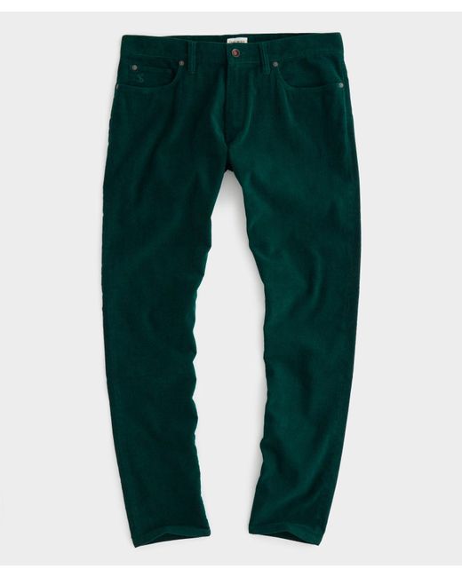 Todd Snyder Green Slim Fit 5-pocket Corduroy Pant for men