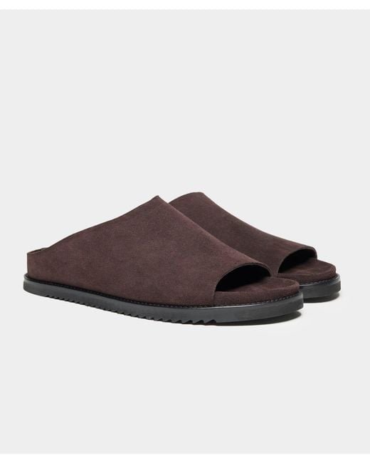 Todd Snyder Nomad Suede Slide in Brown for Men | Lyst display picture 1