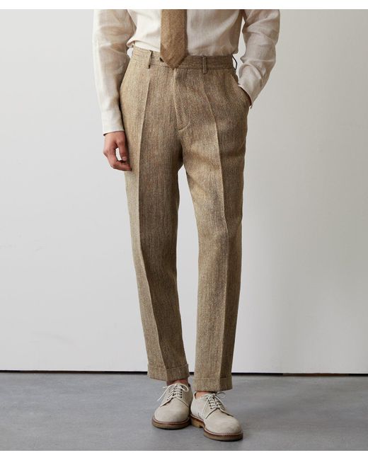 Todd Snyder Natural Italian Linen Silk Madison Trouser for men