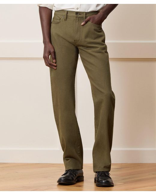 Todd Snyder Green Straight Garment-dyed Jean for men