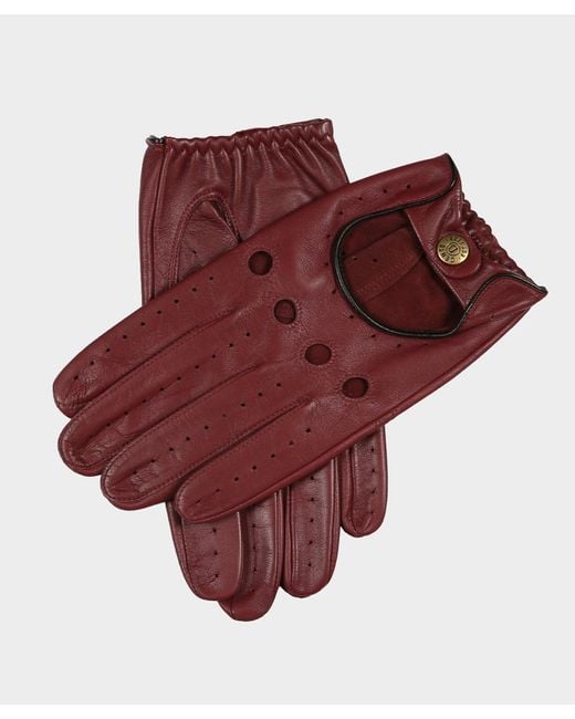 Dents Red Dents Delta Leather Driving Glove for men