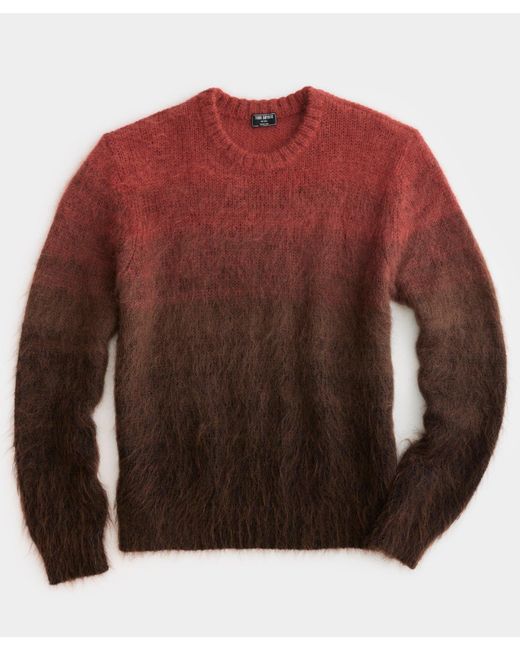 Todd Snyder Brown Ombre Mohair Crewneck Sweater for men