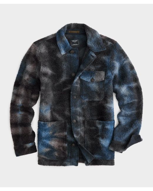 Todd Snyder Blue Tie Dye Boucle Chore Jacket for men