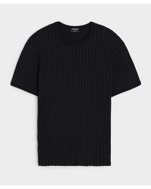 Todd Snyder Black Ribbed Tee for men