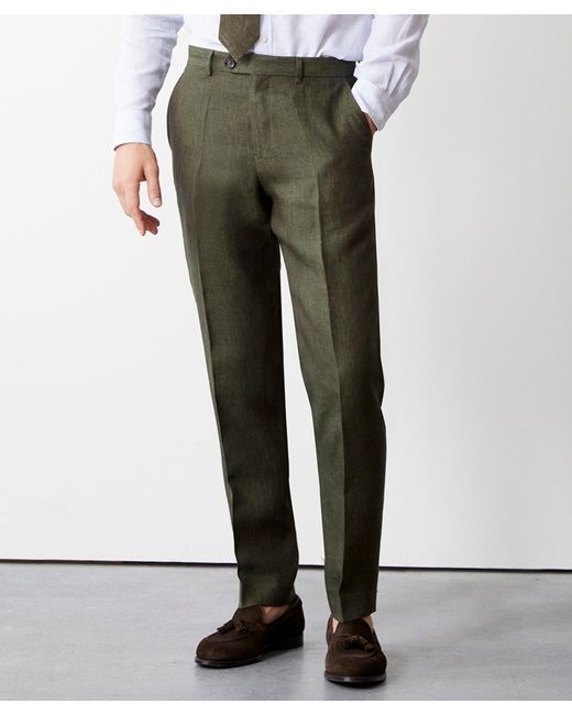 Todd Snyder Green Italian Linen Sutton Trouser for men