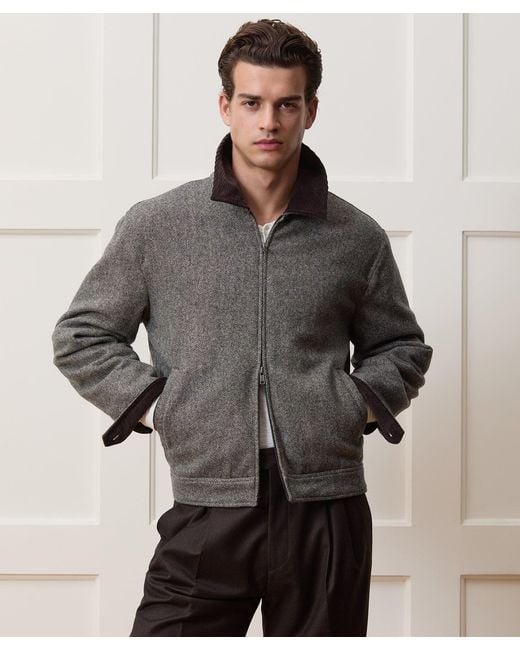 Todd Snyder Brown Wool Driving Jacket for men