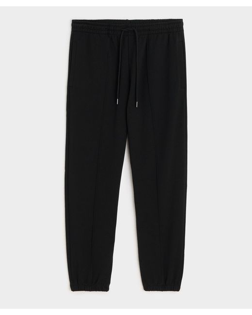 Todd Snyder Black Relaxed Travel Terry Pintuck Jogger for men