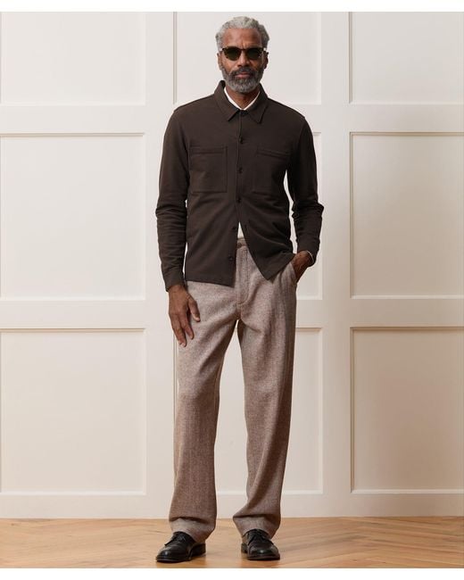 Todd Snyder Brown Travel Terry Two-pocket Shirt for men