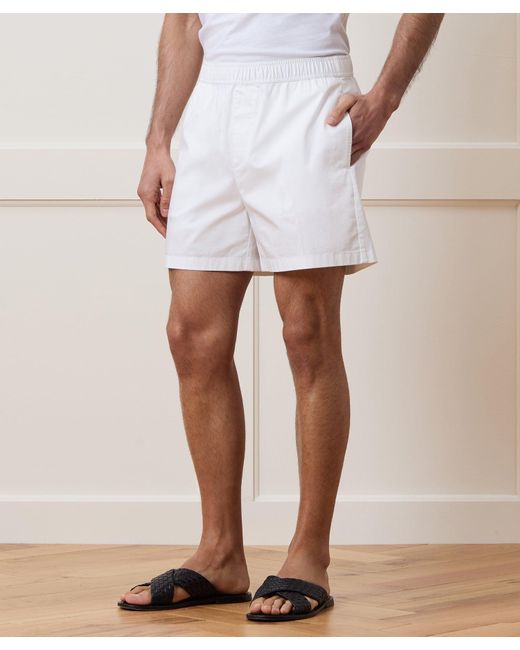 Todd Snyder White 5" Poplin Short for men