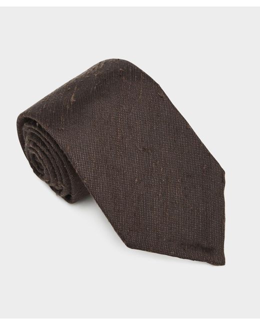 Todd Snyder Brown Silk Shantung Tie for men