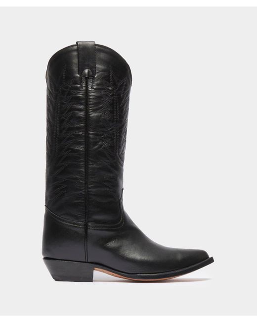 Yuketen Black Cowboy Boots for men