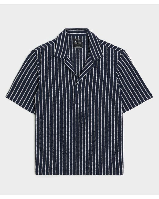 Todd Snyder Blue Relaxed Boucle Montauk Polo for men