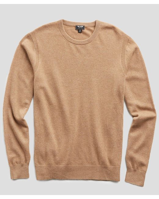 Todd Snyder Natural Cashmere Crewneck Sweater for men