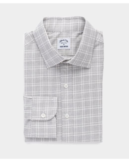 Hamilton Gray + Todd Snyder Grey Glen Plaid Dress Shirt for men