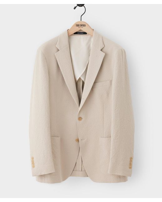 Todd Snyder Natural Italian Seersucker Madison Suit Jacket for men