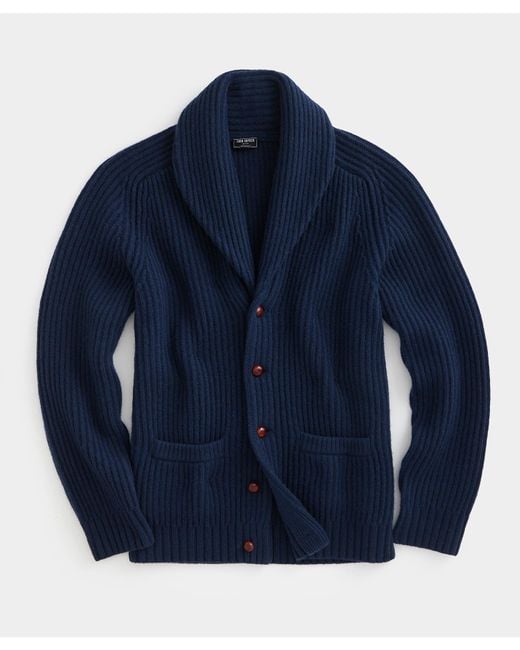 Todd Snyder Blue Old Town Shawl Cardigan for men