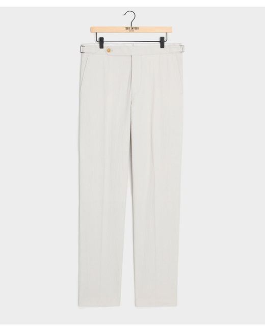 Todd Snyder Natural Italian Seersucker Side Tab Trouser for men