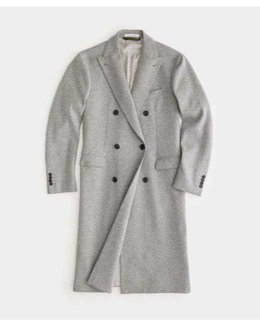Todd Snyder Gray Italian Double Breasted Topcoat for men