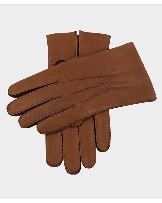 Dents Brown Dents Cambridge Cashmere Lined Deerskin Gloves for men