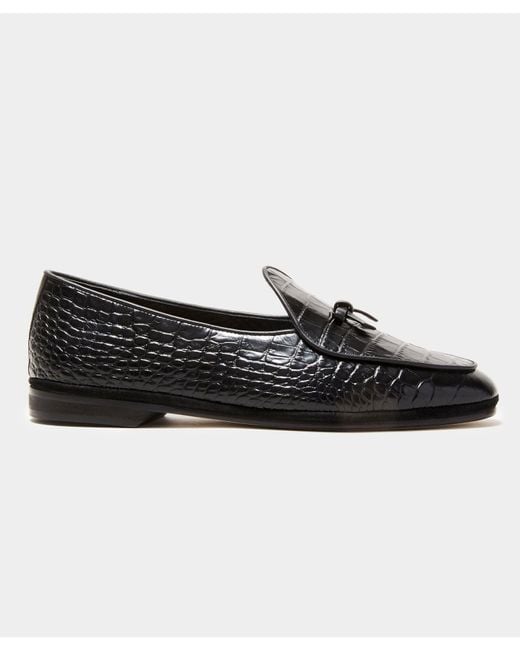 Rubinacci Black Todd Snyder X Croc Marphy Loafer for men