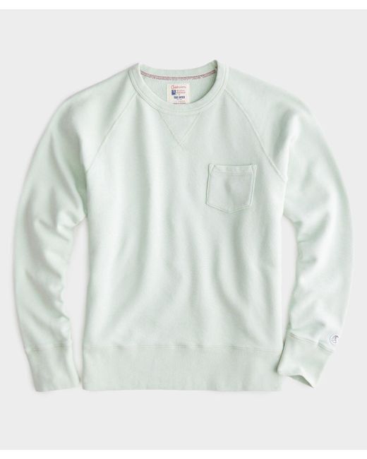 Todd Snyder Green Sun-faded Midweight Pocket Sweatshirt Pale Mint for men