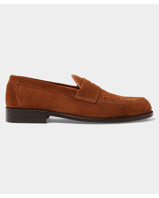 Todd Snyder + Sebago Brown Todd Snyder X Sebago Woven Ryan Loafer for men