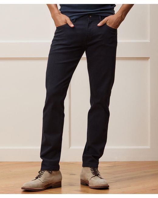Todd Snyder Black Slim Fit 5-pocket Chino for men
