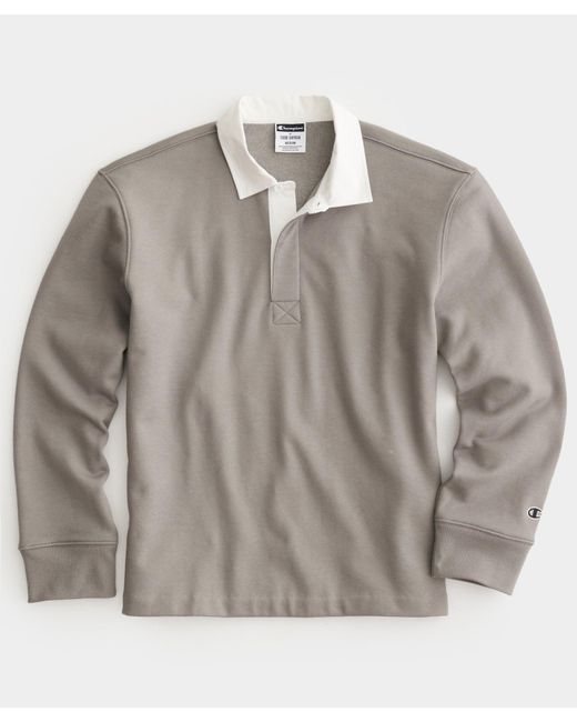 Todd Snyder Gray Relaxed Fleece Rugby for men